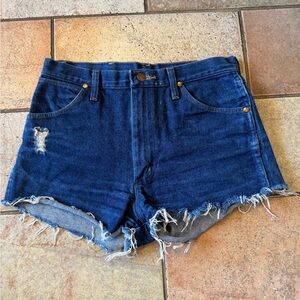 Wrangler CowboyCut 13MWZ High Waist Cutoff Denim Shorts Size 31 See Measurement